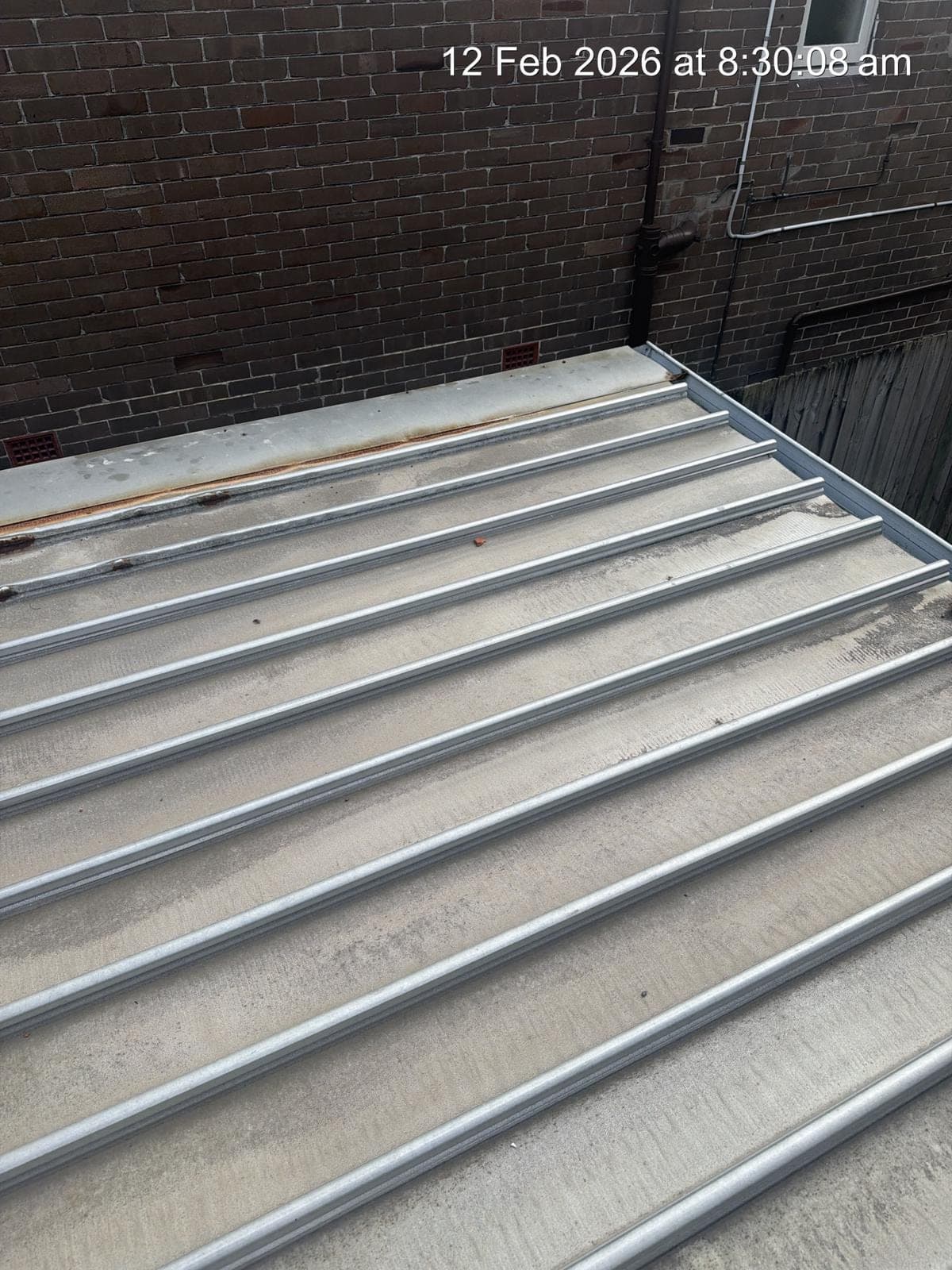 Old corrugated roof before full Colorbond replacement Waverley Sydney