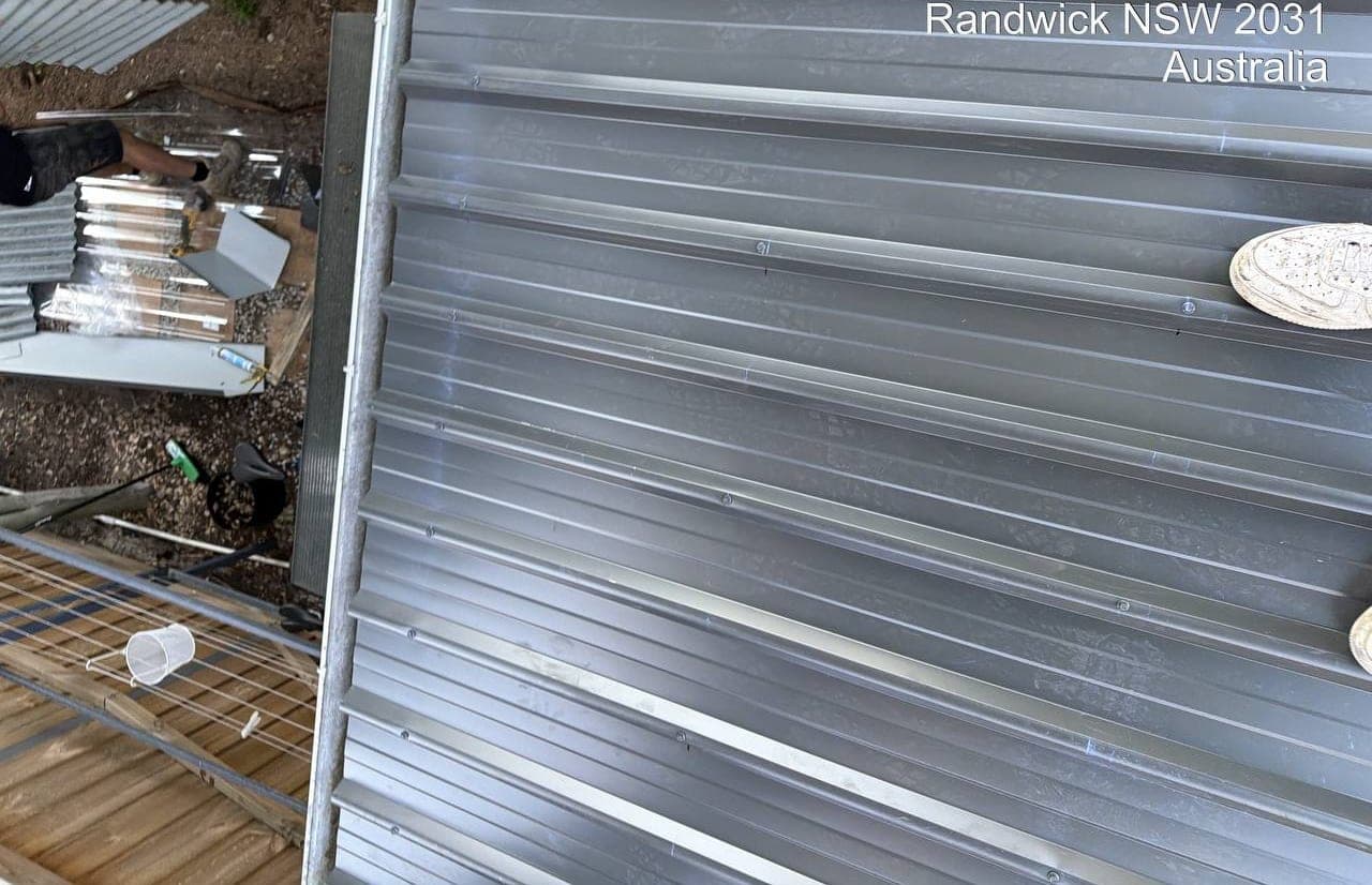 New Zincalume corrugated metal roof installation Crown Roofers Randwick Sydney Eastern Suburbs project 2 — photo 1 v2