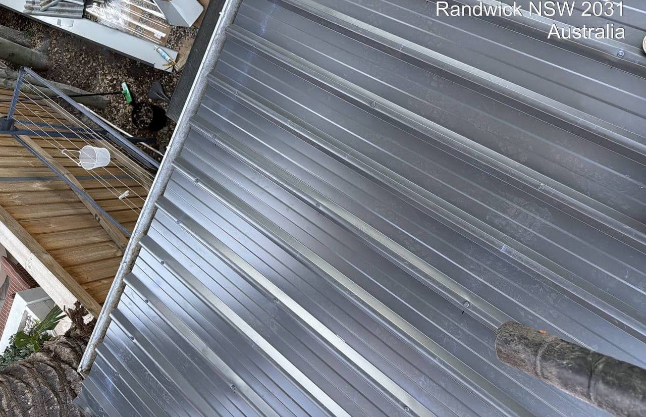 New Zincalume corrugated metal roof installation Crown Roofers Randwick Sydney Eastern Suburbs project 2 — after (portfolio) v2