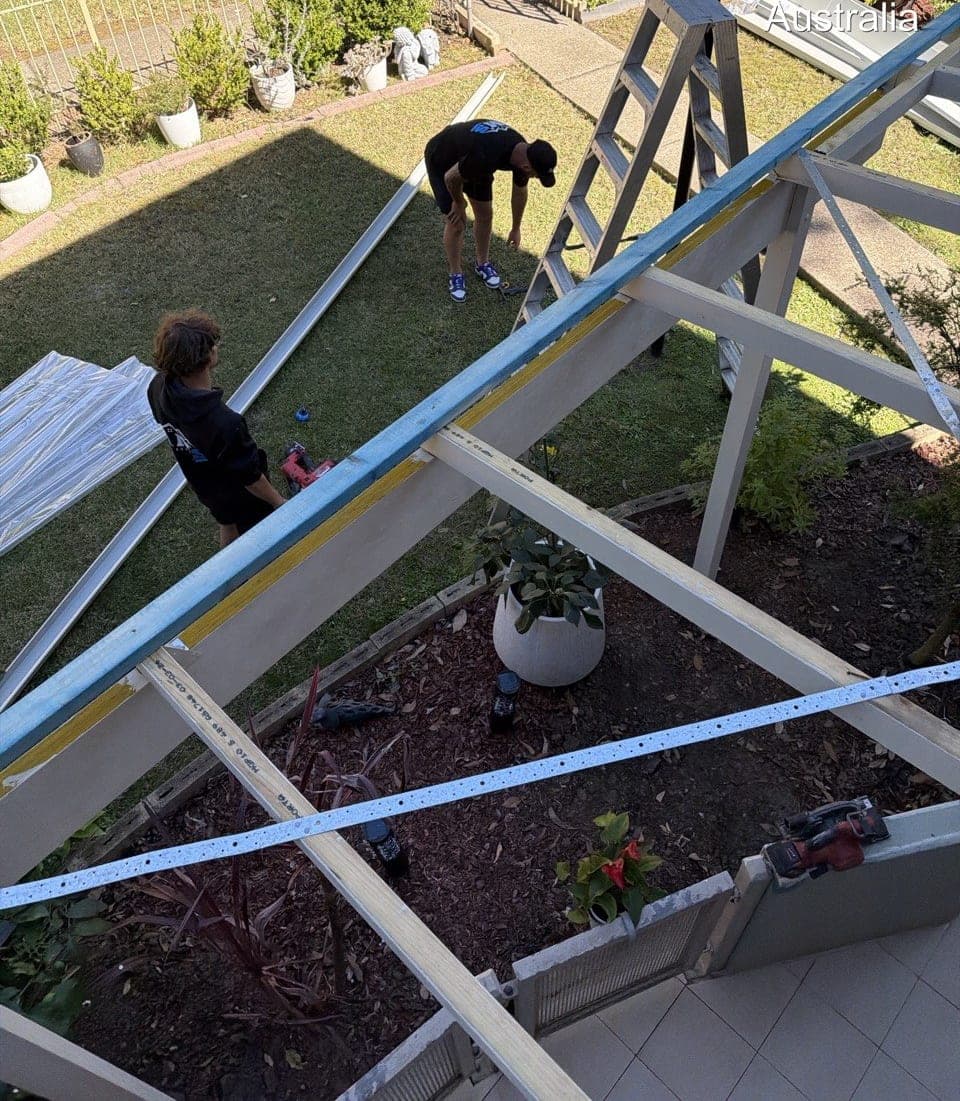 Polycarbonate pergola roof replacement Crown Roofers Riverwood South West Sydney — photo 14 v2