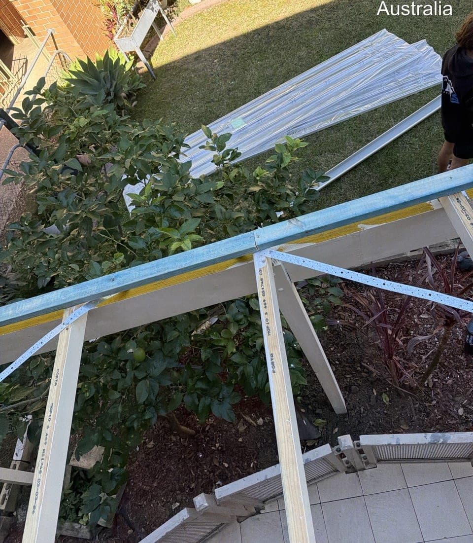 Polycarbonate pergola roof replacement Crown Roofers Riverwood South West Sydney — photo 15 v2