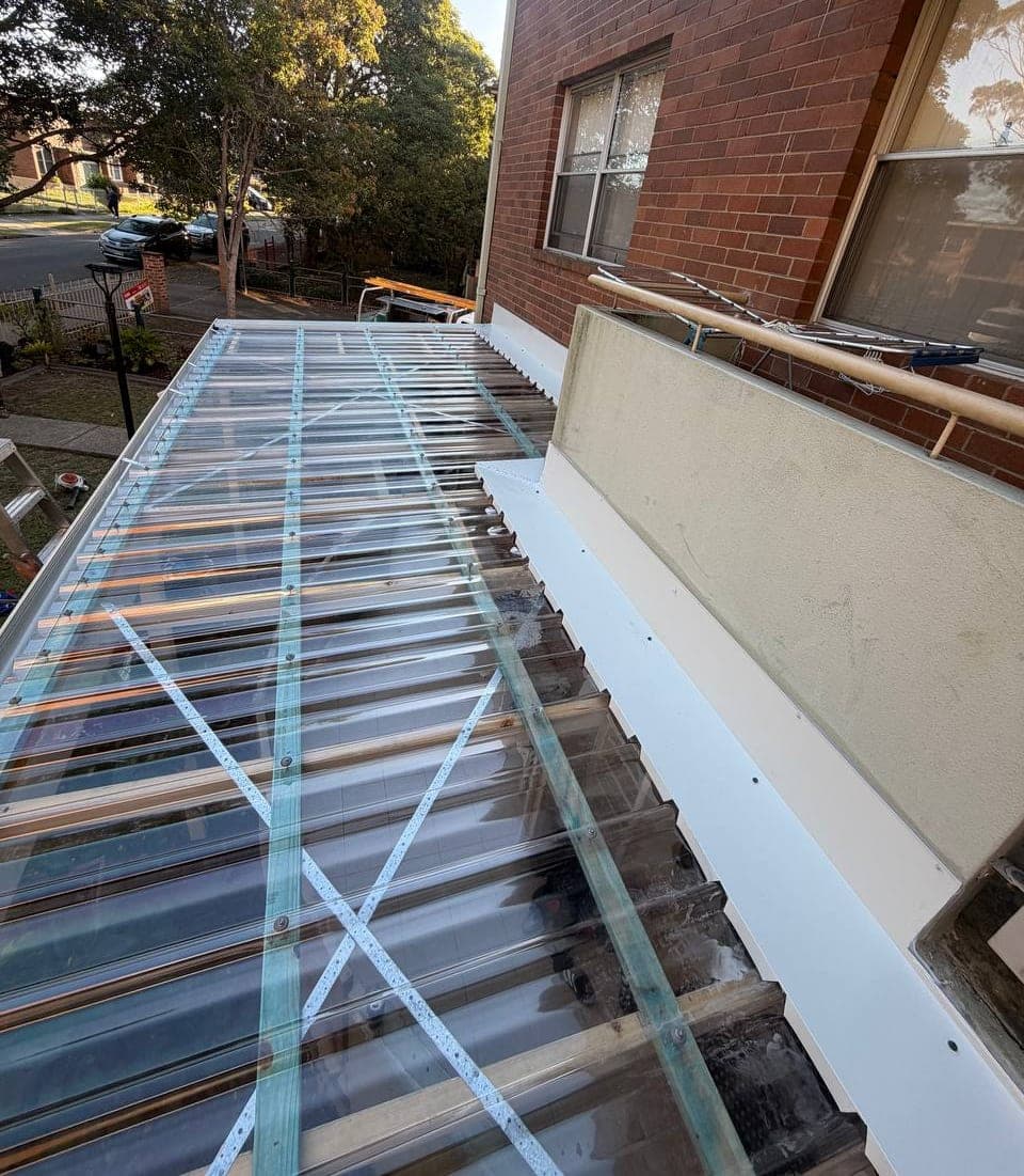 Polycarbonate pergola roof replacement Crown Roofers Riverwood South West Sydney — photo 22 v2
