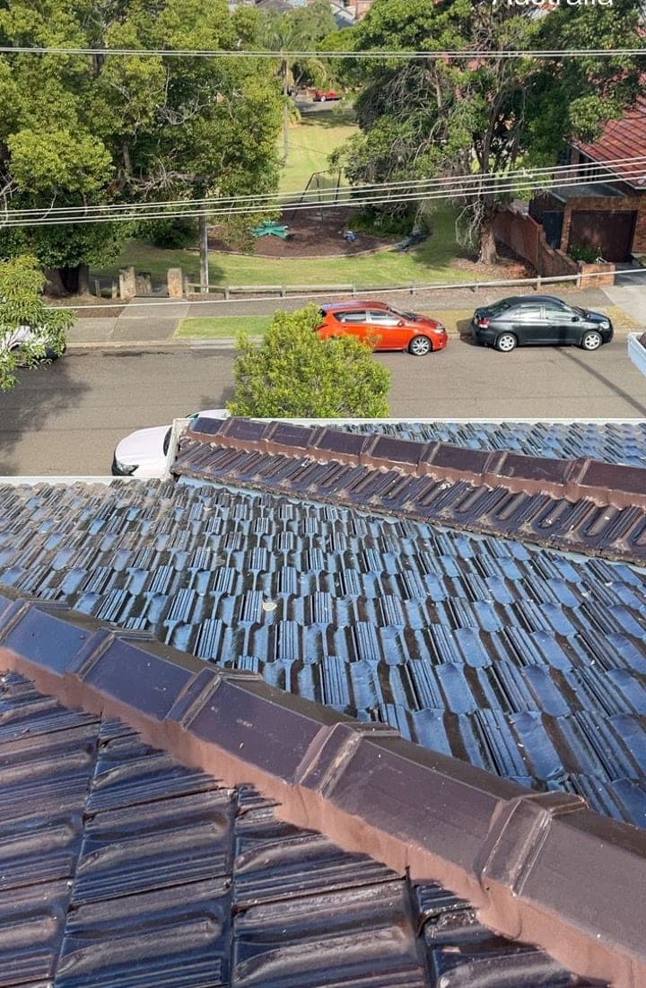 Terracotta tile roof restoration and re-coating Crown Roofers Bexley St George Sydney — photo 1 v2