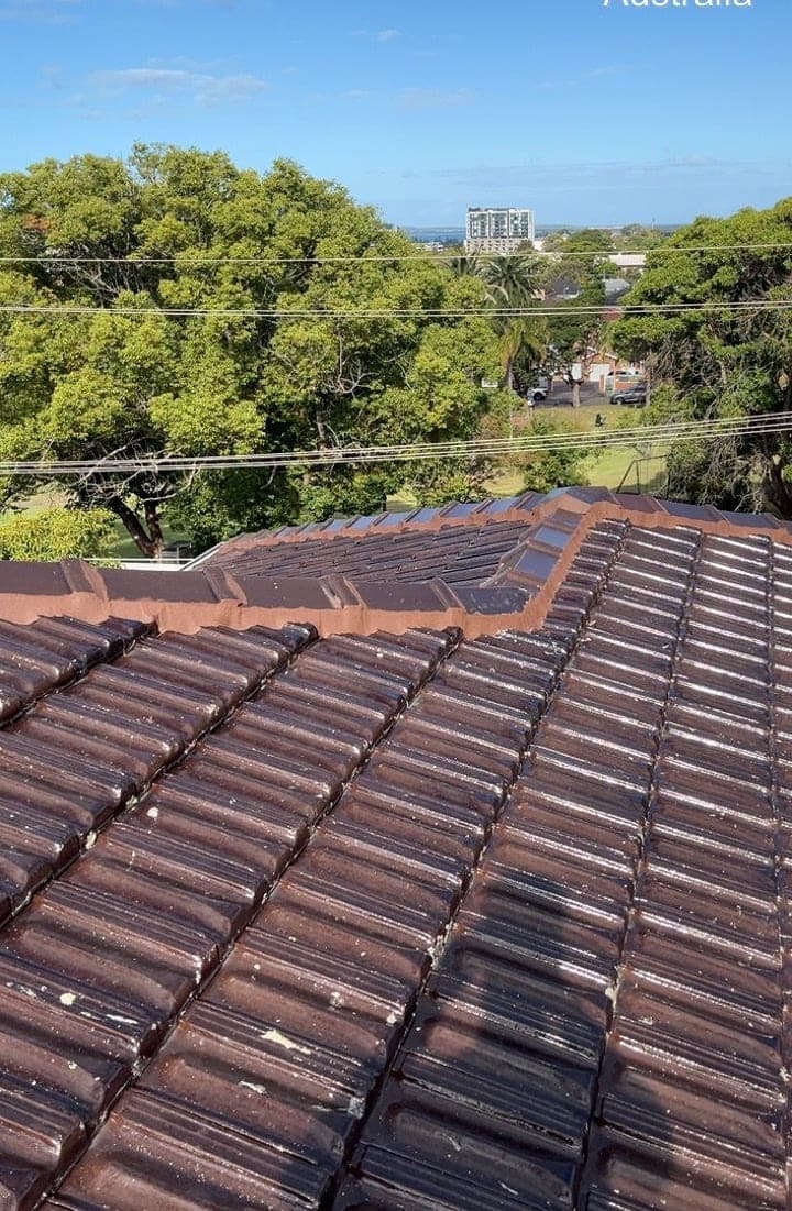Terracotta tile roof restoration and re-coating Crown Roofers Bexley St George Sydney — photo 12 v2