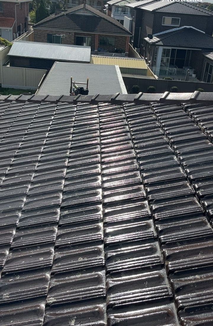 Terracotta tile roof restoration and re-coating Crown Roofers Bexley St George Sydney — photo 24 v2