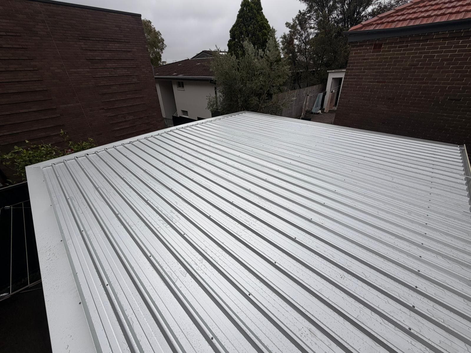 New Colorbond low-pitch roof completed Waverley Sydney