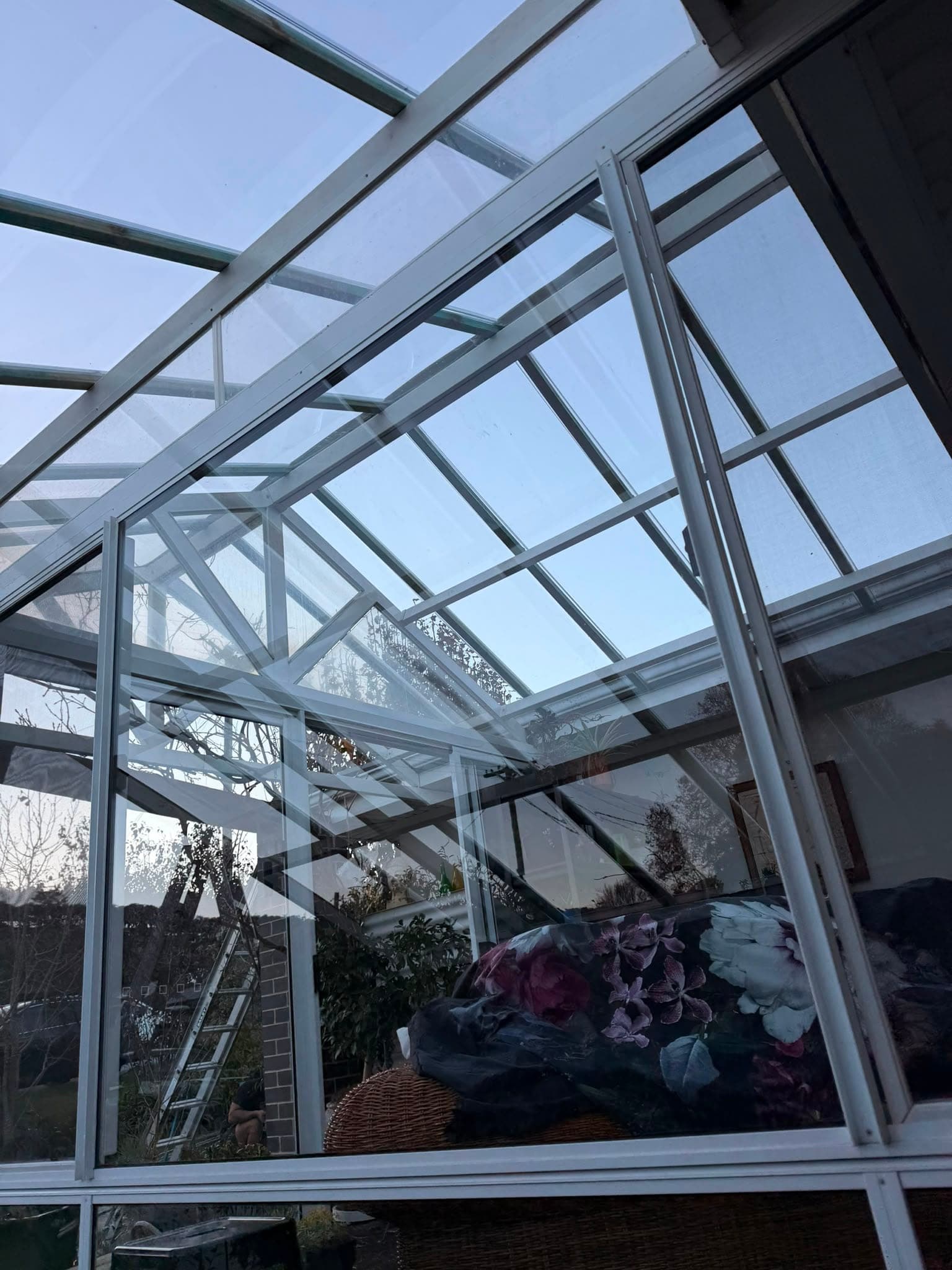 Colorbond and polycarbonate re-sheet Crown Roofers Emu Heights — polycarbonate roof framing and fixing lines