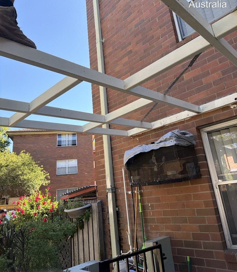 Polycarbonate pergola roof replacement Crown Roofers Riverwood South West Sydney — photo 5 v2