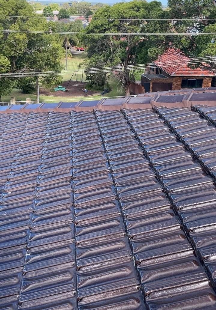 Terracotta tile roof restoration and re-coating Crown Roofers Bexley St George Sydney — photo 5 v2