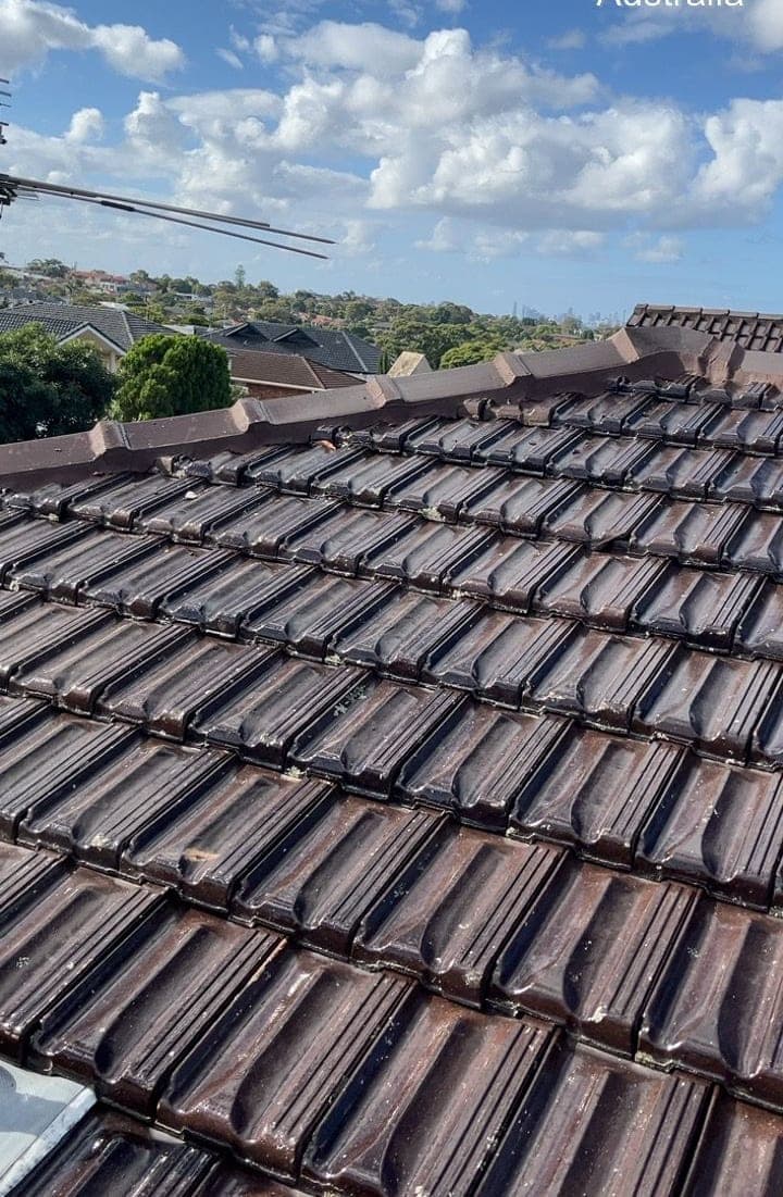 Terracotta tile roof restoration and re-coating Crown Roofers Bexley St George Sydney — photo 7 v2
